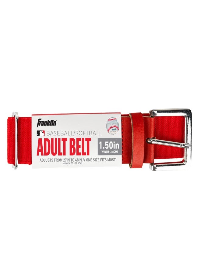 Franklin Sports MLB Adult + Youth Baseball Belt - Belt for Teeball, Baseball + Softball - Boys + Girls Adjustable Size Adult + Youth Belt for Baseball + Softball Pants - 27" to 48" Inch Waist - Red - Image 5