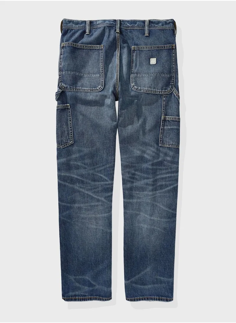 American Eagle Mid Wash Straight Fit Jeans