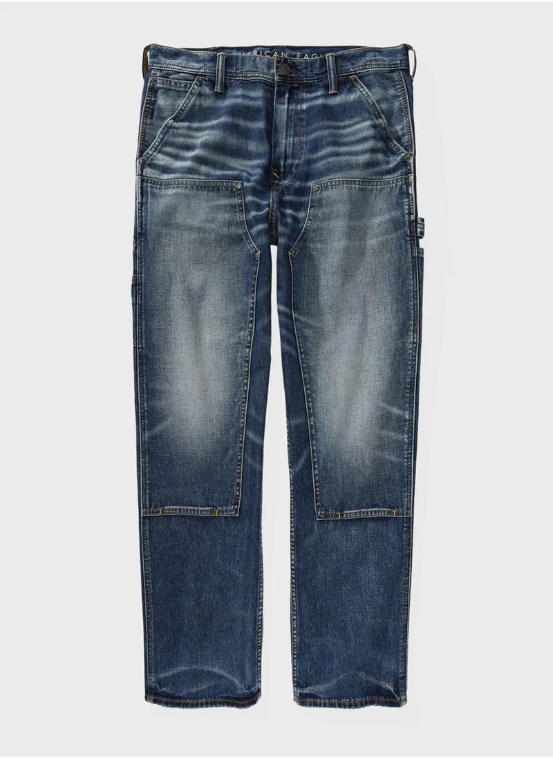 American Eagle Mid Wash Straight Fit Jeans