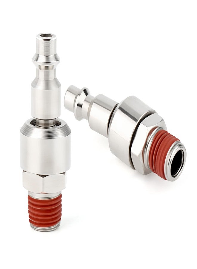 TAISHER 1/4" Swivel Air Plug, 3-Pack Industrial Swivel Coupler and Plug, 1/4-Inch NPT Male Thread, Air Hose Fittings - Image 2