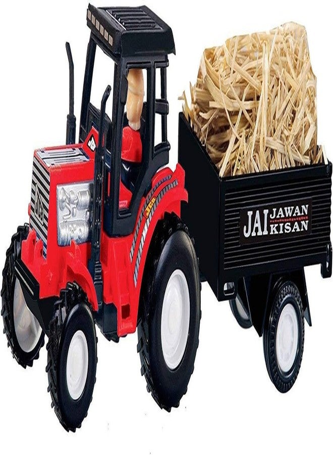 BELLABOTA Farmer Tractor Trolley Pull Back Toy for Kids (Multicolor) - Image 1