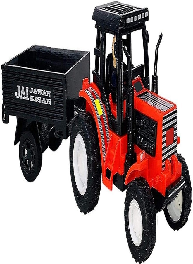 BELLABOTA Farmer Tractor Trolley Pull Back Toy for Kids (Multicolor) - Image 2