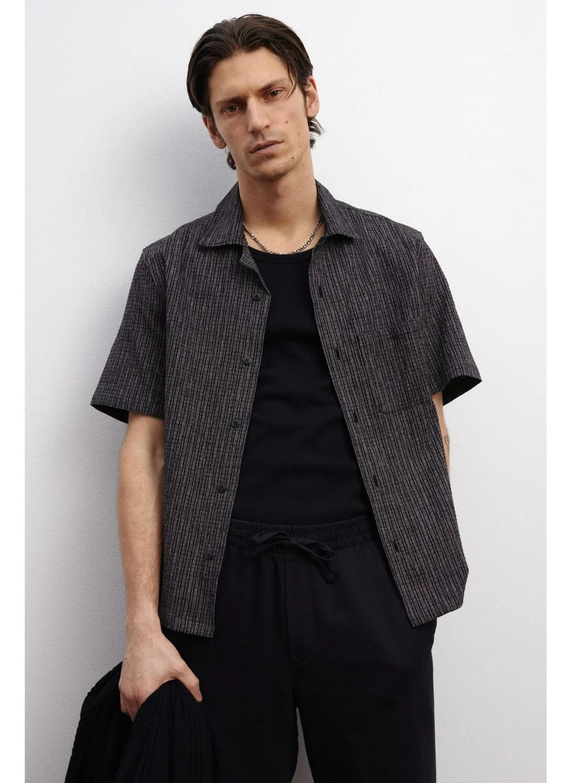 H&M Regular Fit Linen-blend resort shirt