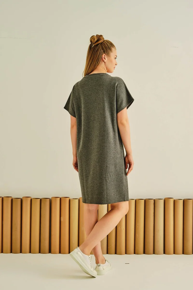 Hays Women's Plus Size Cotton Three Thread Short Sleeve Dress