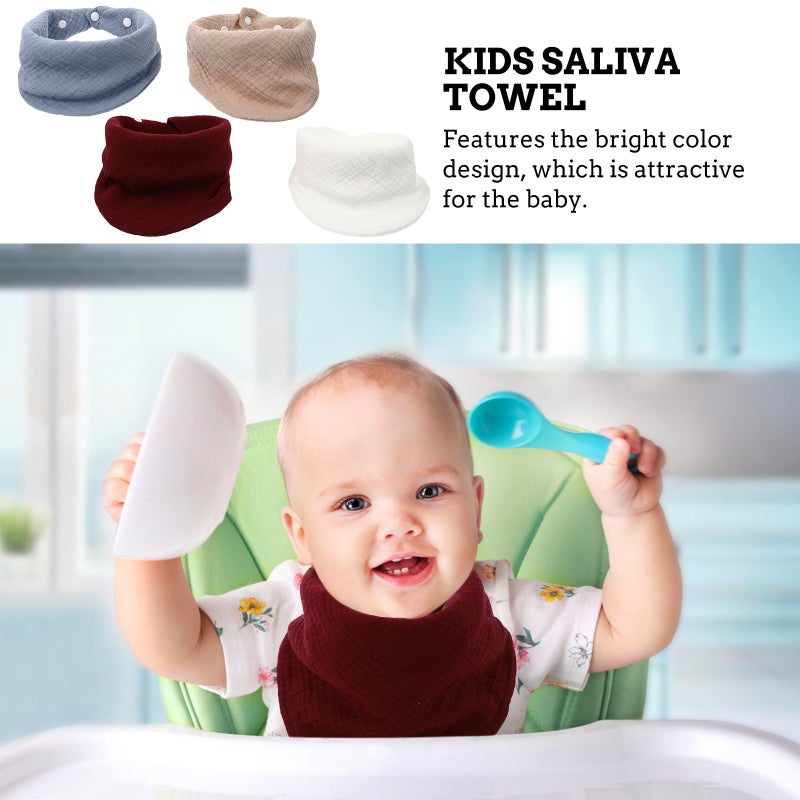 🧸 مريلة قماش قطنية متينة للأولاد مع تصميم محمول لحماية من اللعاب - Image 4
