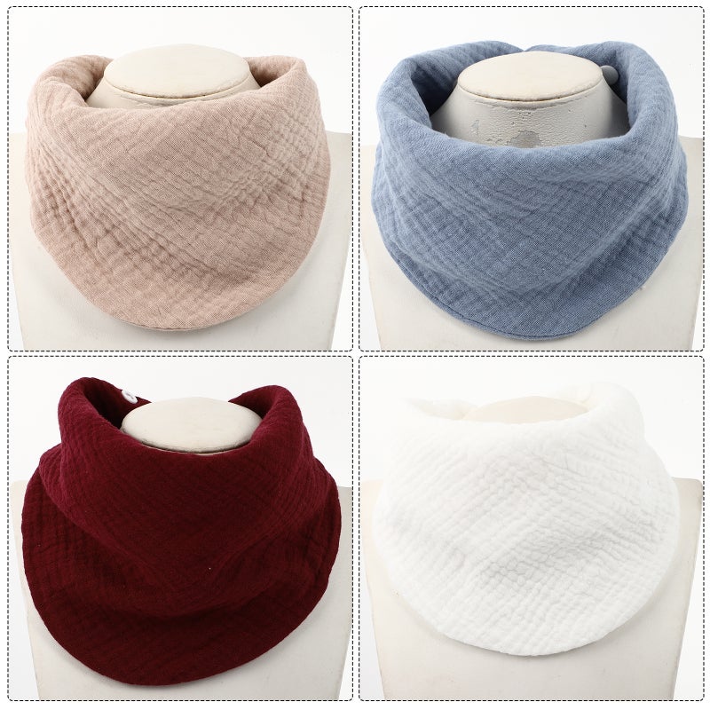 🧸 مريلة قماش قطنية متينة للأولاد مع تصميم محمول لحماية من اللعاب - Image 1