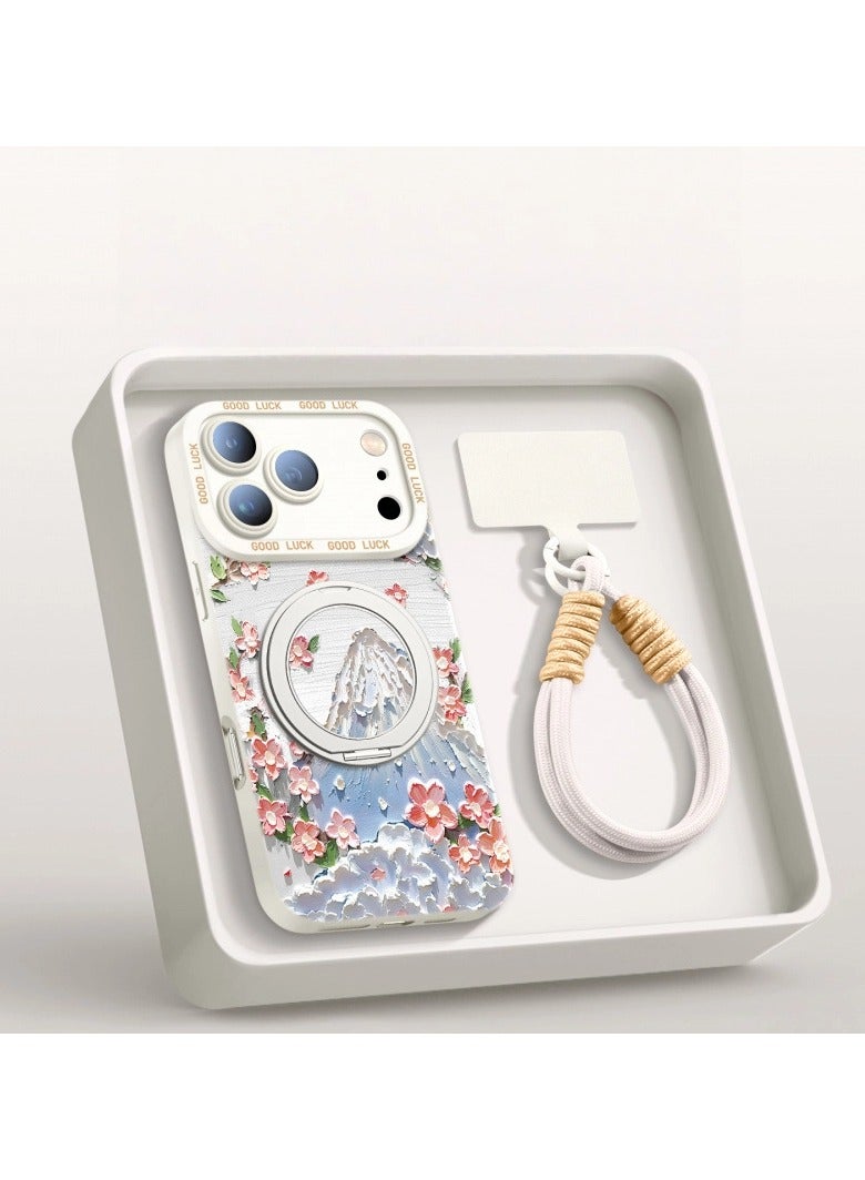 general iPhone 17 Pro Full-Cover Magnetic Stand Case with Dual-Snap Lanyard Drop-Resistant MagSafe Compatible