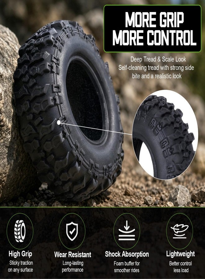 HobbyPark 33x14mm 0.7" Tires with Foam Inserts for 1/30 Axial SCX30 Redcat Ascent-32 1/30 1/32 RC Crawler - Image 3