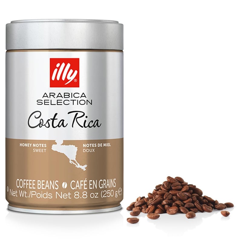 illy Whole Bean Coffee - Perfectly Roasted â€“ Costa Rica Medium Roast - with Notes of Honey, Vanilla & Citrus - 100% Arabica Beans - No Preservatives â€“ 8.8 Ounce - Image 1