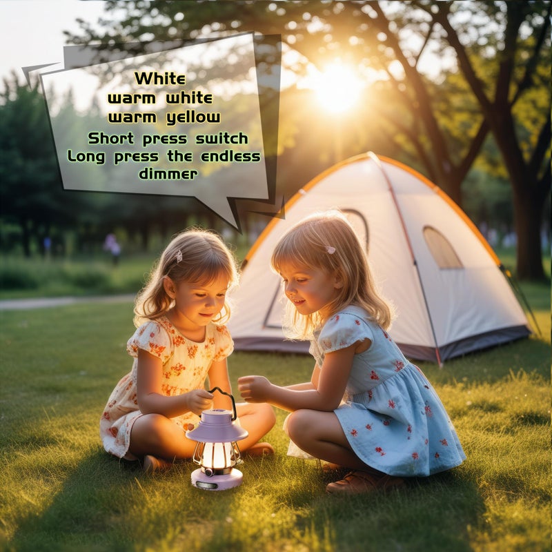 HOMY Snail Camping Lantern for Kids Rechargeable Portable Night Light with 3 Colors & Dimmable, Outdoor Camping Gear, Indoor Bedroom Tent Nightlight Gift for Toddlers - Image 2
