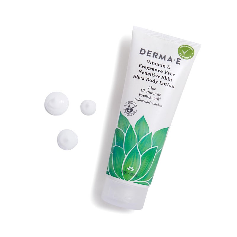 derma-e Derma E Vitamin E Intense Moisture Body Lotion, 8 Oz, Fragrance-Free Moisturizing Lotion with Shea Butter, Aloe Vera, Chamomile & Pycnogenol, Soothing Sensitive Skin Lotion - Image 5