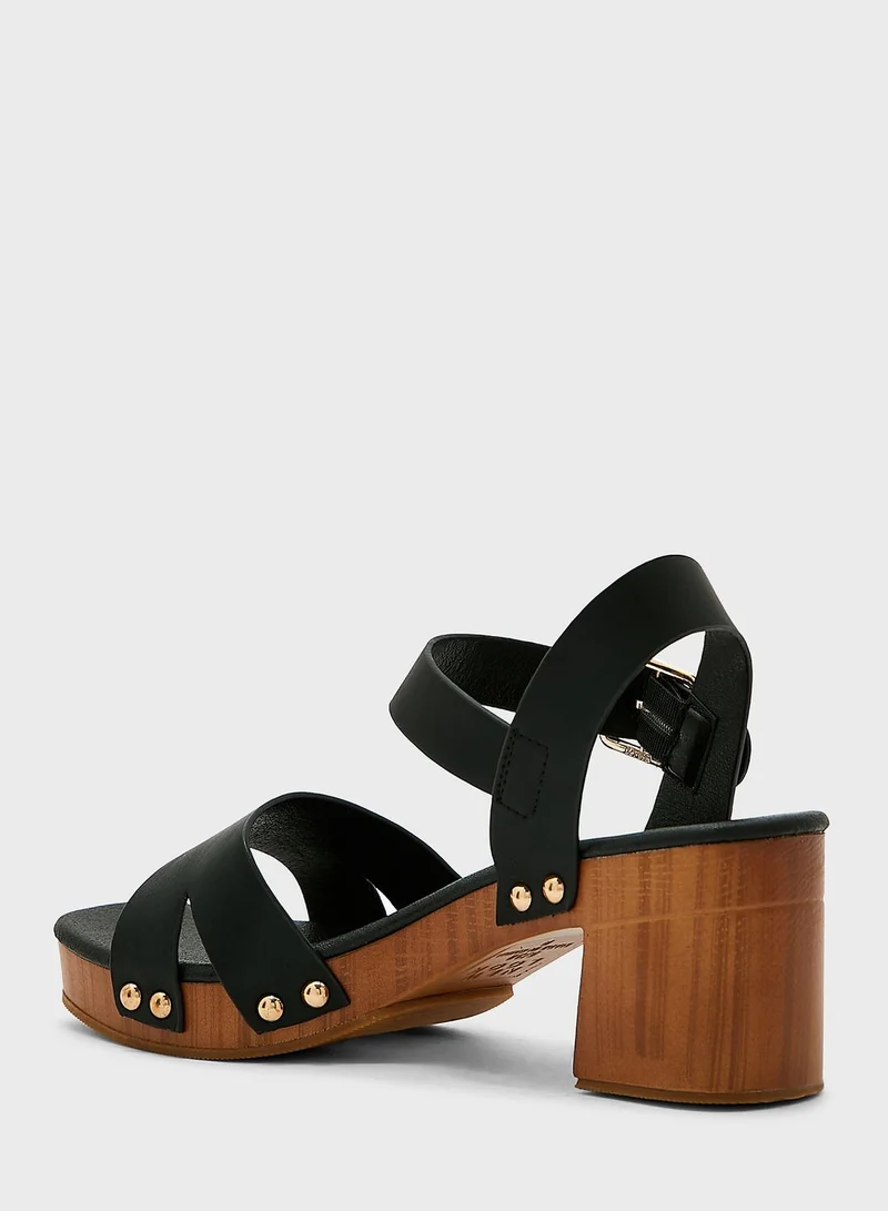 NEW LOOK Clog Ankle Strap High Heel Sandals