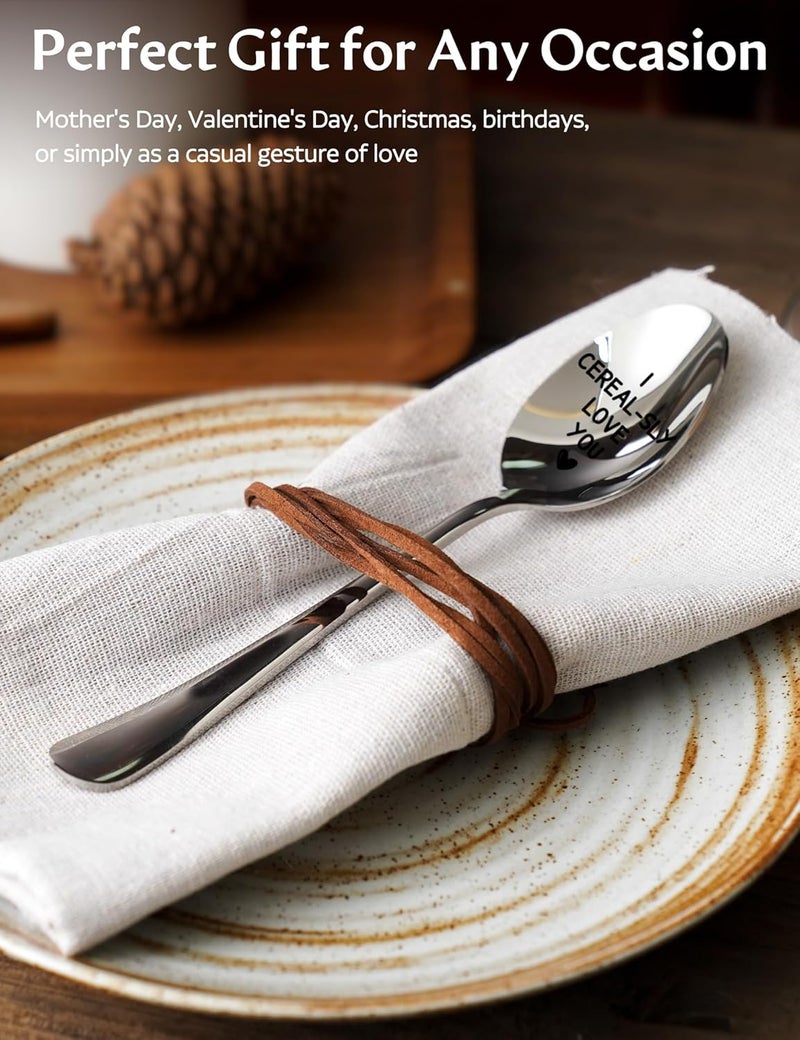 Lovingly Yours I Cerealsly Love You Spoon for Boyfriend Him Husband Gifts Christmas Stocking Stuffers Valentines Birthday Anniversary Presents for Men Women Girlfriend Her Wife Family - Image 3