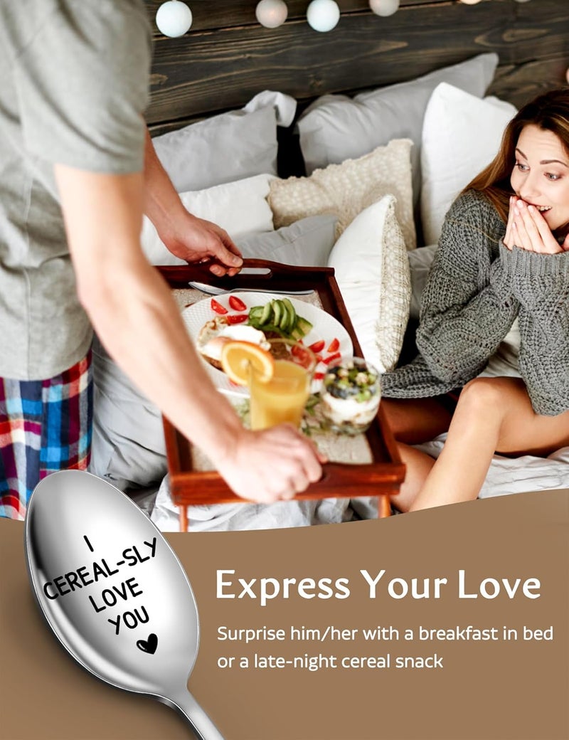 Lovingly Yours I Cerealsly Love You Spoon for Boyfriend Him Husband Gifts Christmas Stocking Stuffers Valentines Birthday Anniversary Presents for Men Women Girlfriend Her Wife Family - Image 5
