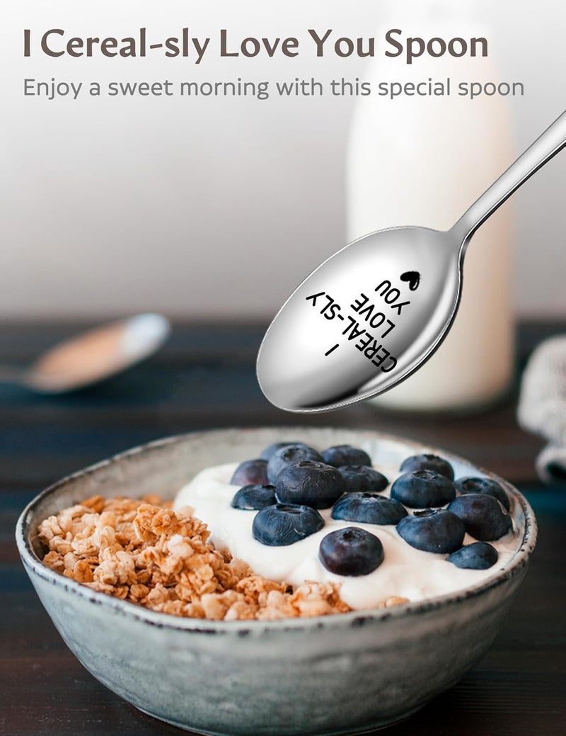 Lovingly Yours I Cerealsly Love You Spoon for Boyfriend Him Husband Gifts Christmas Stocking Stuffers Valentines Birthday Anniversary Presents for Men Women Girlfriend Her Wife Family - Image 4