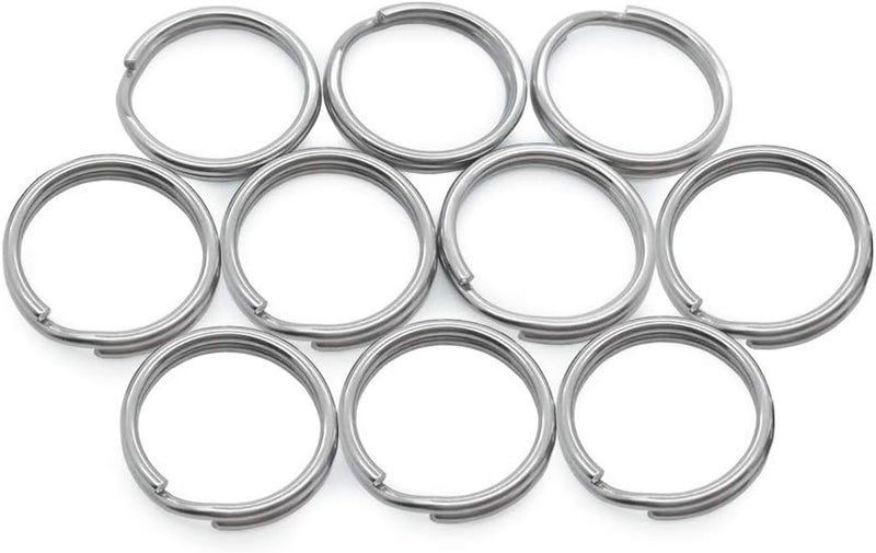 LABEN Stainless Steel 16mm Split Key Ring Key Chain Connector - 20 Pieces - Image 1