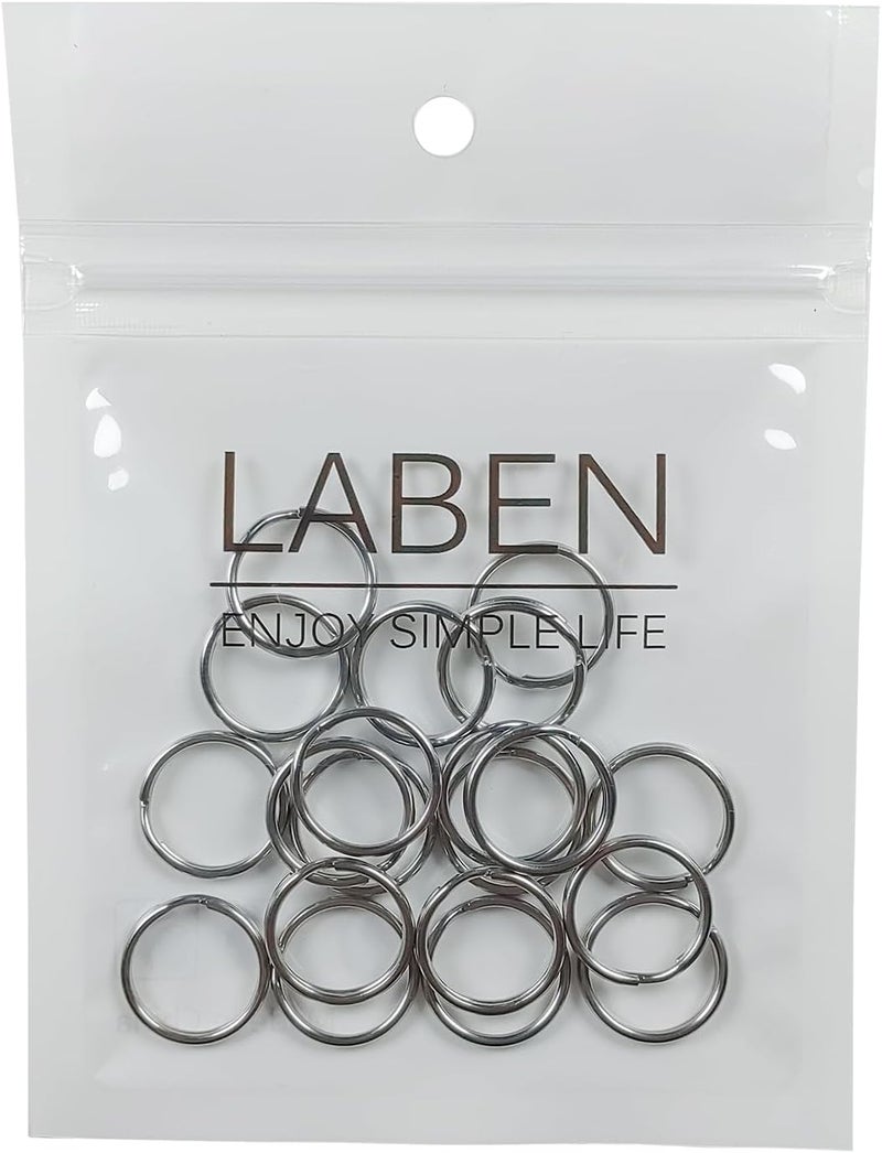 LABEN Stainless Steel 16mm Split Key Ring Key Chain Connector - 20 Pieces - Image 5