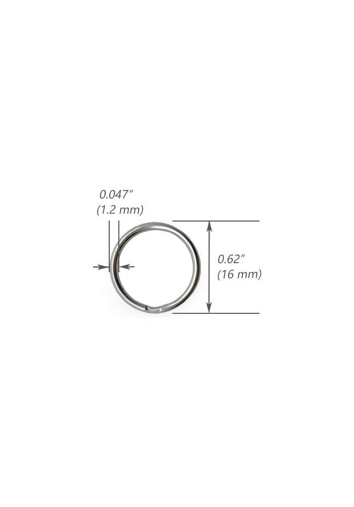 LABEN Stainless Steel 16mm Split Key Ring Key Chain Connector - 20 Pieces - Image 2