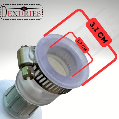 DEXURIES Fully Automatic Washing Machine Inlet/Inflow Hose pipe Connector Tap Connector/Adapter with Clamp (Pack of 2) - Image 3