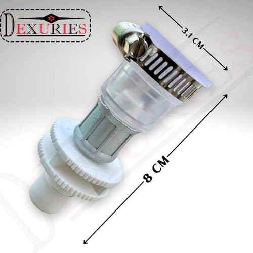 DEXURIES Fully Automatic Washing Machine Inlet/Inflow Hose pipe Connector Tap Connector/Adapter with Clamp (Pack of 2) - Image 2