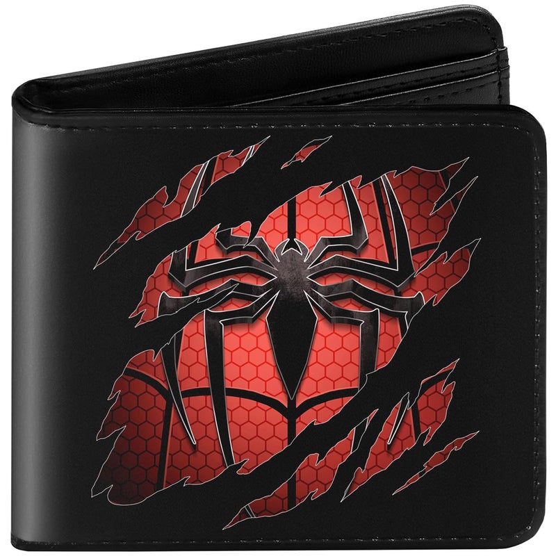 Amutta Spider Wallet for Boys Men, Cool Teen Boys Wallet for Kids Ages 4-5-6-7-8-9-10-11-12-13-14-15-16, Wallets for Teen Boy, Teenage Teenager Gifts for Boy Christmas Birthday Leather - Image 1