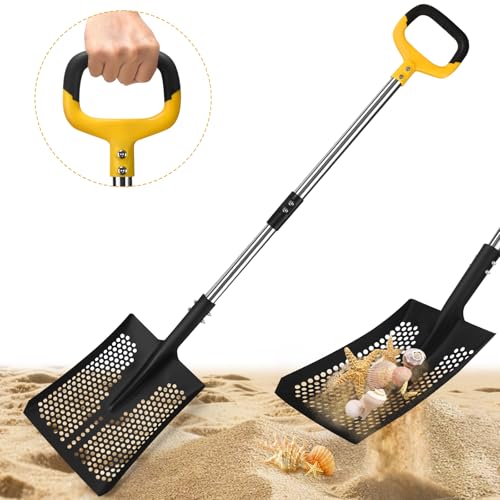 AugFir Sand Sifter Shovel, Long Lightweigh Sifting Shovel for Sand Sifter, Perfect for Shark Tooth, Leaf Collector - Image 1