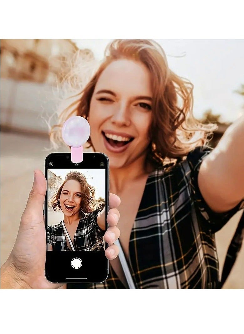 Selfie Ring Light, Battery Operated LED Fill Light For Mobile Phone,Portable Clip-on Selfie Fill Light - Image 1