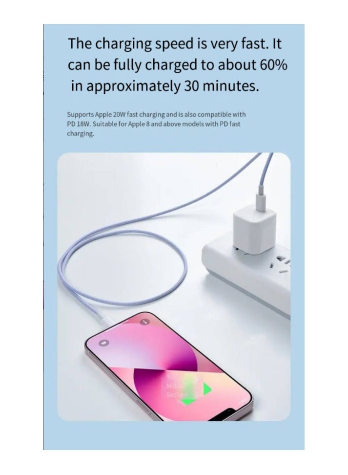 Type C - Type C mobile phone charging cable (black, 2 meters) - Image 2