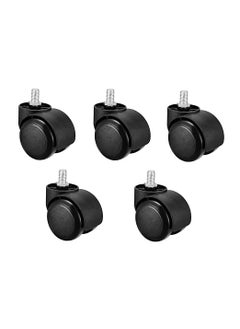 GROWVIBE CRAFT GrowVibe Heavy Duty Caster Black Screw Wheels for Rolling Chairs Computer Chairs Furniture  - Image 1