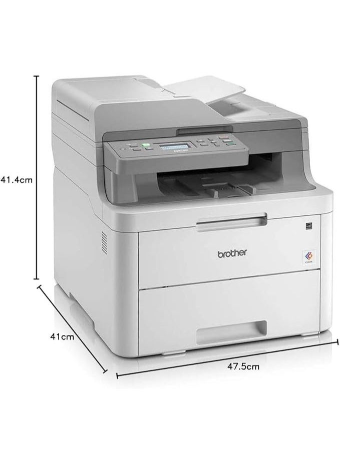 Brother Wireless All in One Printer, DCP-L3551CDW, with Advanced LED Color Laser Print, Duplex & Mobile Printing, Network Connectivity - Image 2