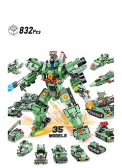 Robot Building Kit for Kids 35 in 1 Robot Building Blocks Erector Sets for Boys Engineering Educational Construction Robot Toys 832 Pcs Projects Multifunctional Building Robot Blocks Toys Gift