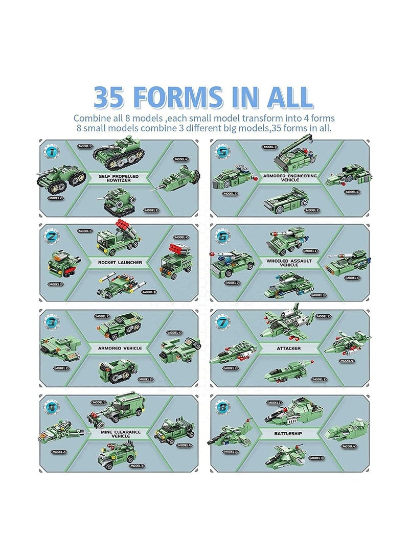 Excefore - Robot Building Kit for Kids 35 in 1 Robot Building Blocks Erector Sets for Boys Engineering Educational Construction Robot Toys 832 Pcs Projects Multifunctional Building Robot Blocks Toys Gift - Image 1