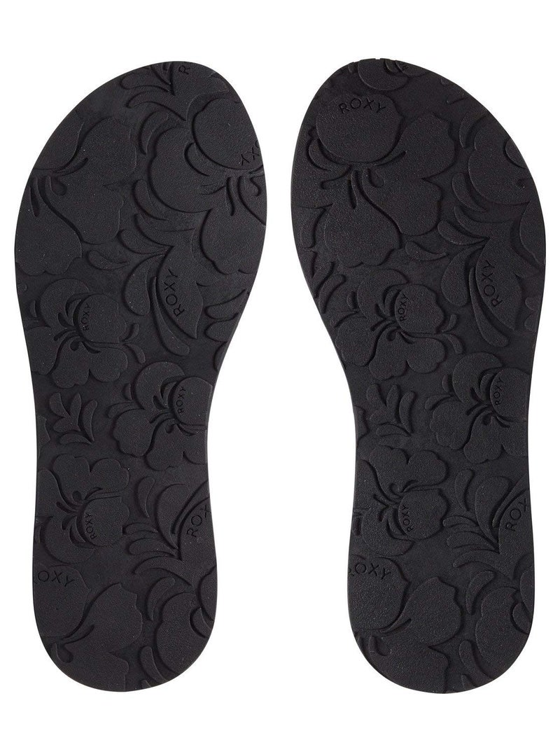 Roxy Women's VIsta III Flat Sandals, Black, 5 - Image 4