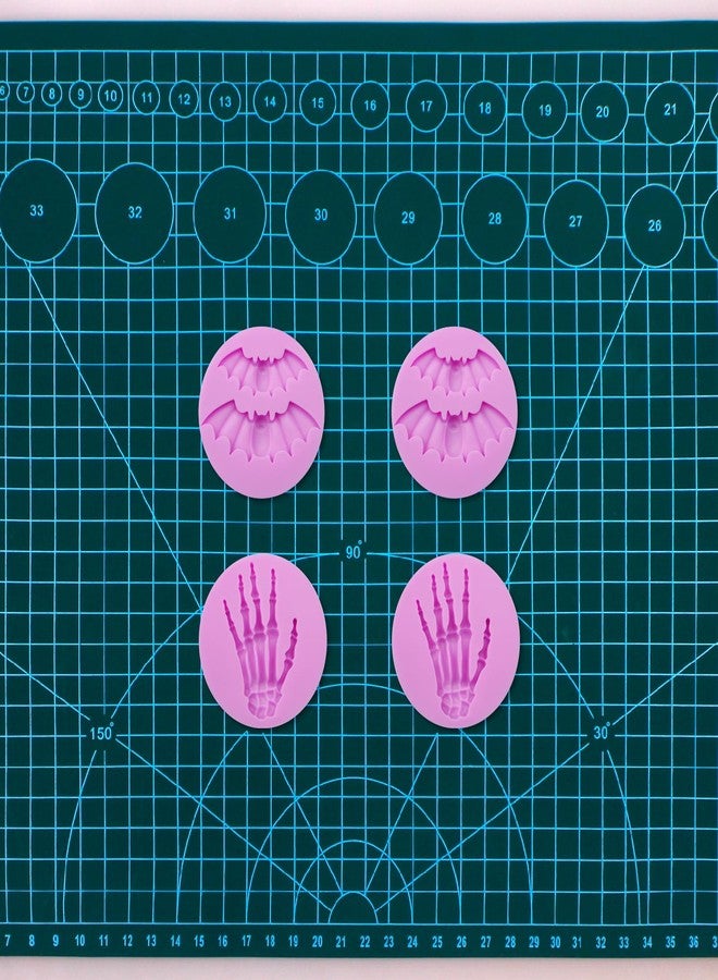Acvcatto Bats Halloween Fondant Molds Silicone, Hand Claws Silicone Resin Pendants, 4 Packs Halloween Chocolate Molds for Hallween Party Candy Cake Decoration Cupcake Toppers Gum Paste Polymer Clay - Image 5