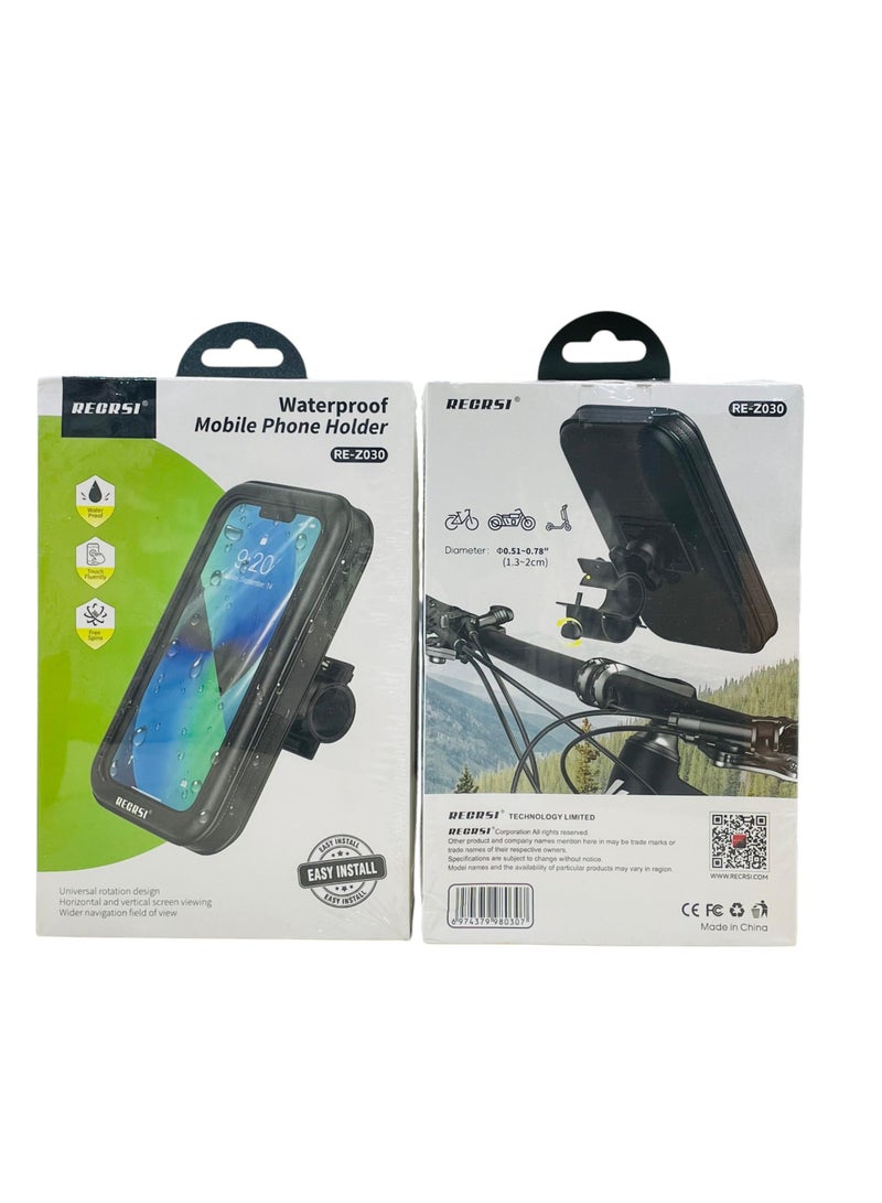 RECRSI Waterproof Mobile Phone Holder Mount For Bikes
