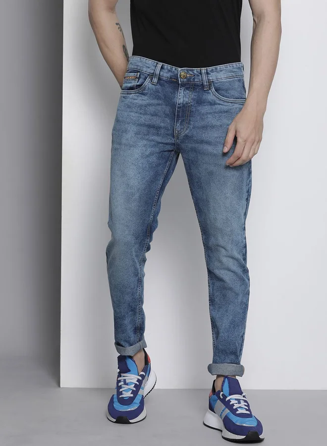 The Indian Garage Co Men Mid Rise Slim Fit Stretchable Jeans