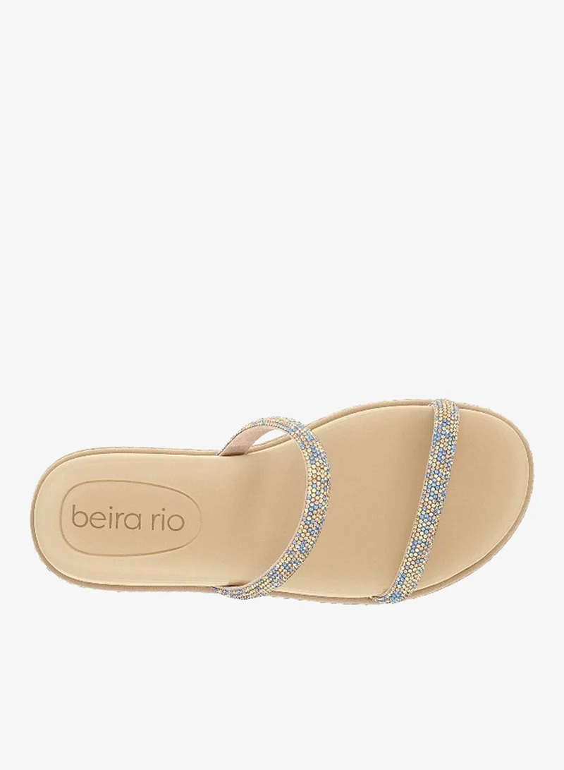 Beira Rio Blue Flat Sandals for Women – Stylish Ladies Flat Sandals & Comfortable Flat Slippers for Women | Best Price UAE