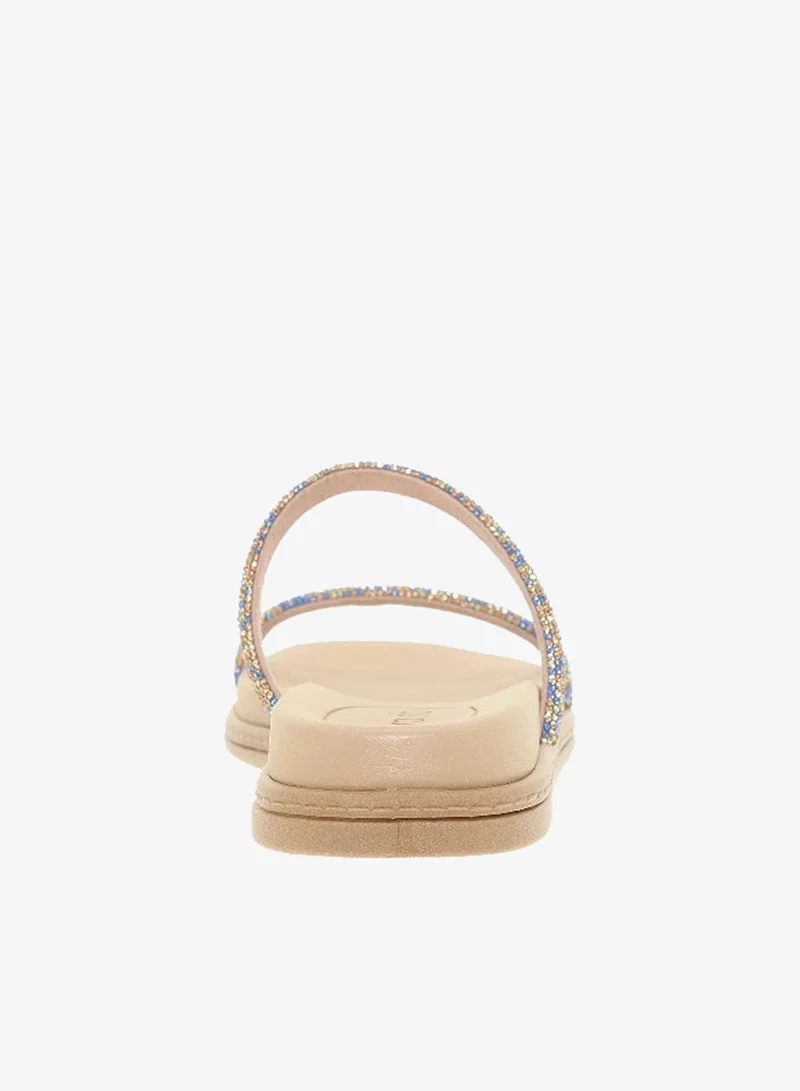 Beira Rio Blue Flat Sandals for Women – Stylish Ladies Flat Sandals & Comfortable Flat Slippers for Women | Best Price UAE