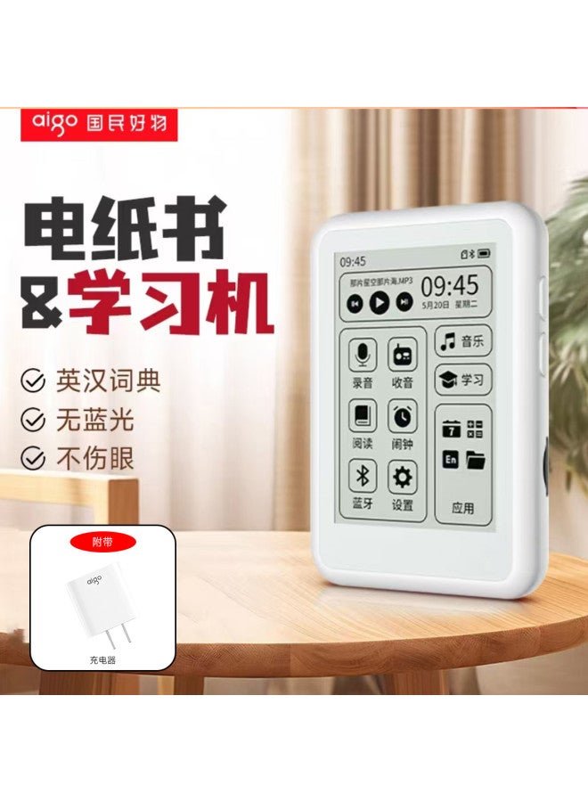 aigo مشغل موسيقى Mp4 بشاشة E-ink صديقة للعين Mp3 ووكمان جهاز تعلم قاموس إلكتروني مع وظيفة تسجيل - Image 2