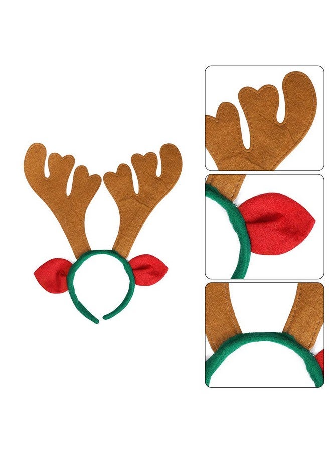 ماكس فن عصابة رأس عيد الميلاد ماكس فن، عصابة رأس على شكل قرون الرنة، زينة عيد الميلاد، عصابة شعر لحفلات عيد الميلاد، هدايا العطلات، كشك الصور (عبوة من 8 قطع) - Image 4