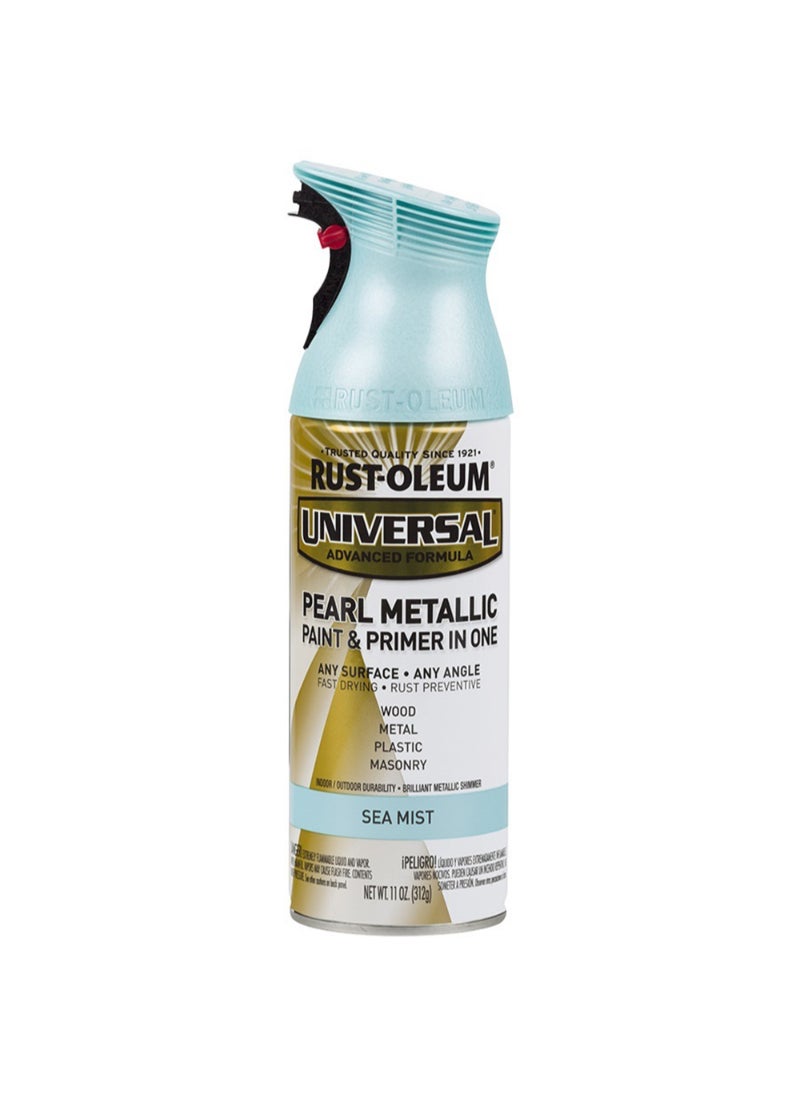 RUST-OLEUM Rust-Oleum Universal Advanced Formula Pearl Metallic Paint & Primer in One (Sea Mist, 312 g) 
