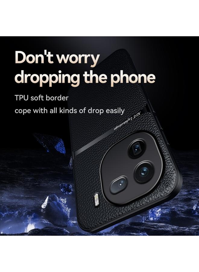 erorex Case For vivo iQOO 12 Litchi Leather Magnetic Full Coverage Shockproof Phone Case - Image 4