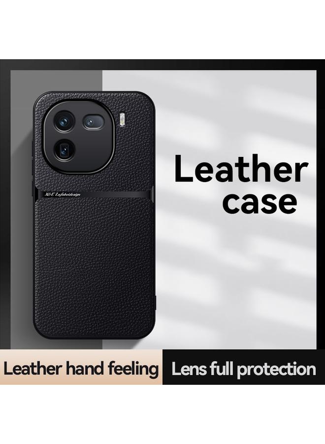 erorex Case For vivo iQOO 12 Litchi Leather Magnetic Full Coverage Shockproof Phone Case - Image 2
