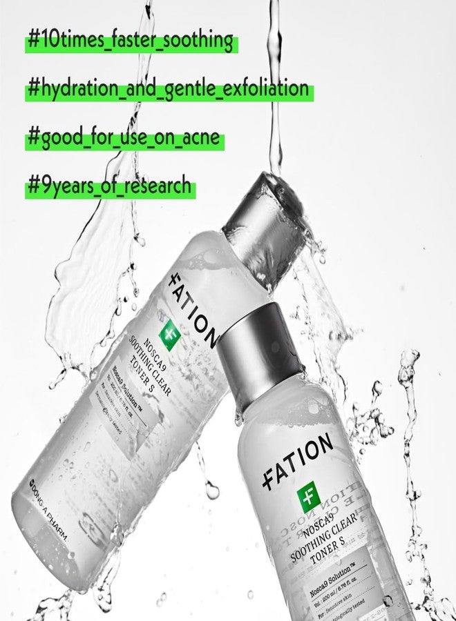Fation Nosca9 Soothing Toner S | 2% PHA & LHA Exfoliating Toner for Sensitive Skin | Moisturizing, Hypdrating & Quick Absorption Korean Skincare (Pack of 1, 6.76 Fl Oz) - Image 4
