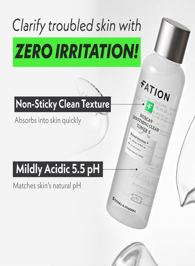 Fation Nosca9 Soothing Toner S | 2% PHA & LHA Exfoliating Toner for Sensitive Skin | Moisturizing, Hypdrating & Quick Absorption Korean Skincare (Pack of 1, 6.76 Fl Oz) - Image 2