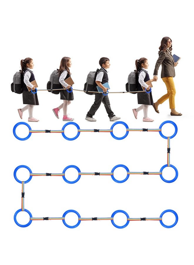 Tatuo 12 Set Toddlers Walking Rope for Preschool Toddlers Detachable Transition Rope Safety Daycare Rope for Preschool Daycare Kindergarten School Kids Outdoor Supplies (Blue) - Image 1