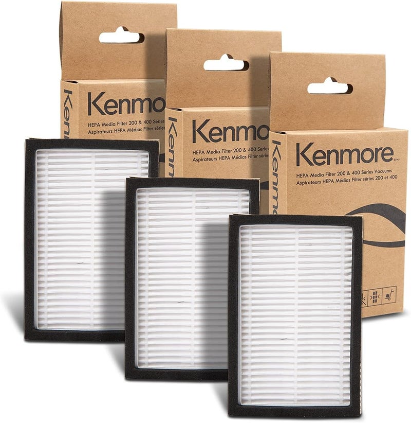 Kenmore K3040 HEPA Replacement Filter for 200  400 Series Canister Vacuum Cleaners 81214 81414 BC2005 BC3005 BC3002 BC4002 Pack of 3 - Image 1