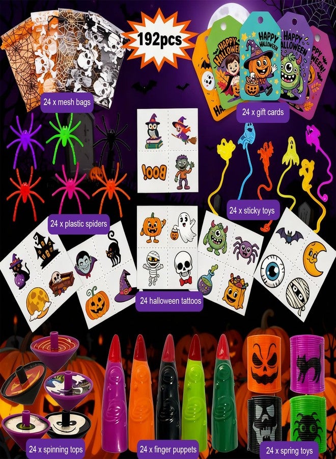 VKTEN 24 Pack Halloween Party Favors for Kids-Prefilled Mesh Treat Bags with Toys, Gift Tags & Twine-Trick or Treat Goodie Bag Fillers, Classroom Prizes & Exchange Gifts - Image 3
