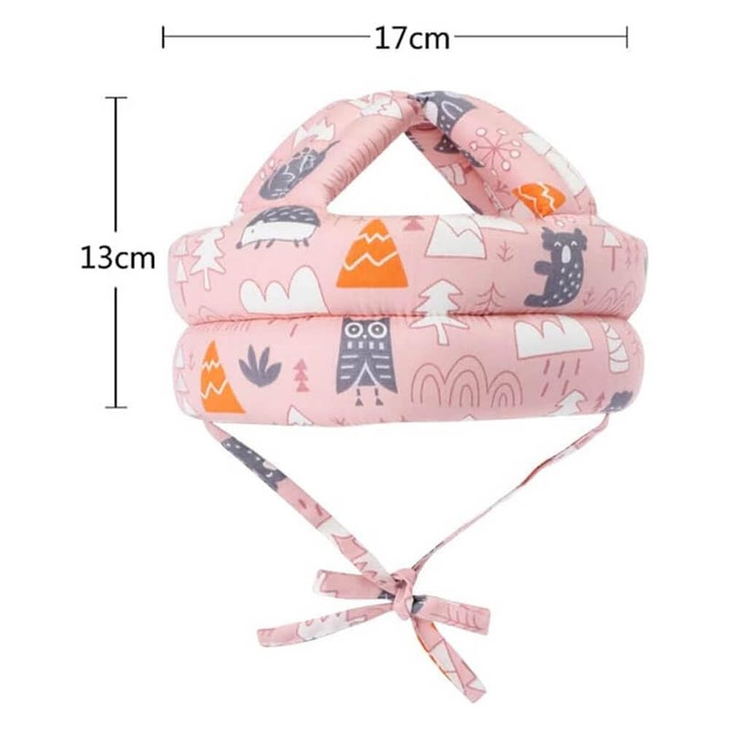 H HIBOBI Hibobi Infant Toddler Helmet, Baby Safety Helmet, Adjustable Baby Head Protector for No Bump Head Cushion Bumper Bonnet Baby Protection Hat for Running Walking Crawling,360-degree protective(pink) - Image 5