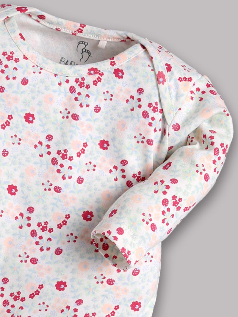 Baby Go Baby Romper 100% Cotton Rompers for New Born Baby|Sleepsuits for Baby Boys & Girls |Onesies| Infant Clothes|PEACH| 0-3M| 3-6M| 6-9M| Pack of 2 - Image 3
